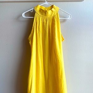 Yellow halter neck dress